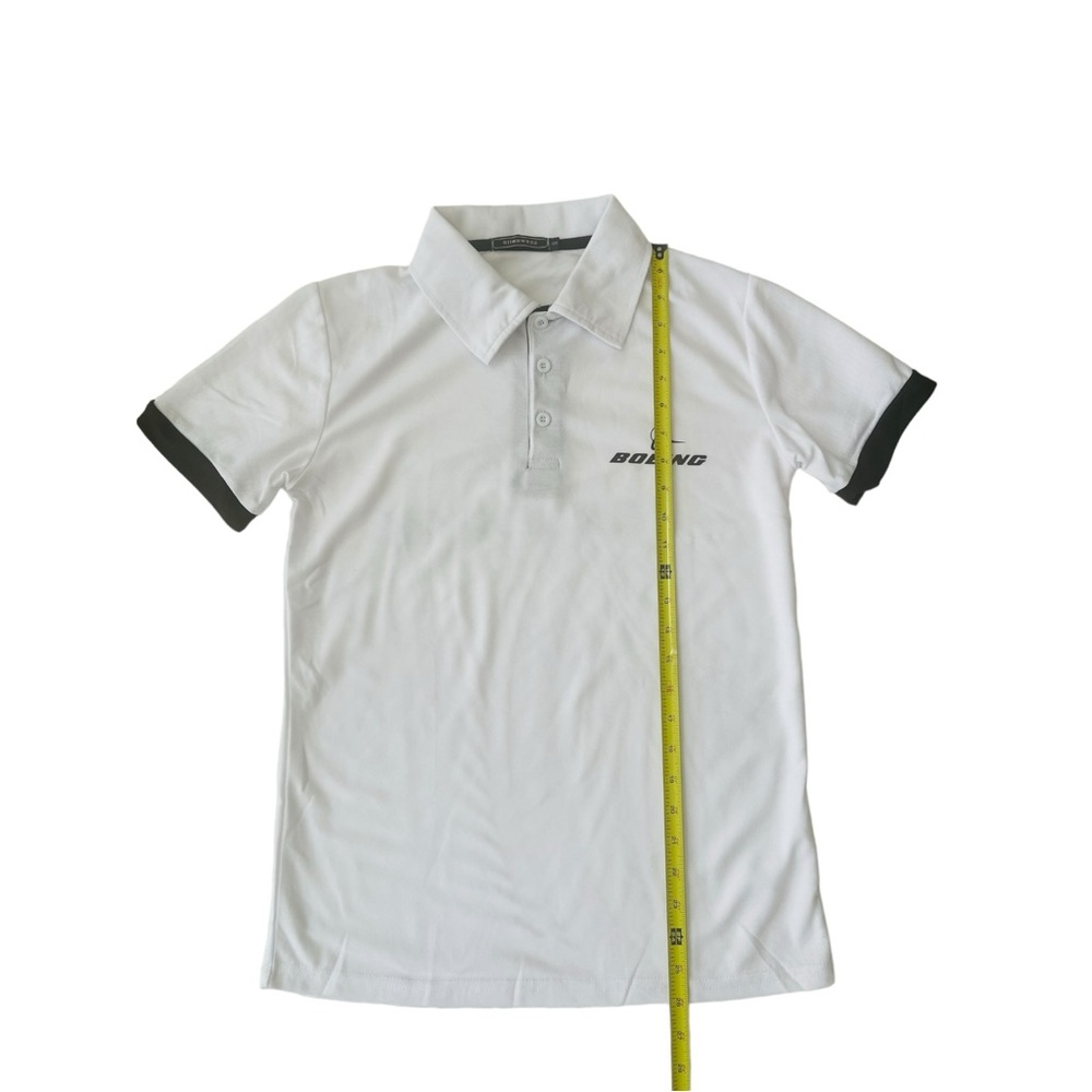 Boeing men’s White collared 3 buttons shirt size small NEW - Picture 5 of 9